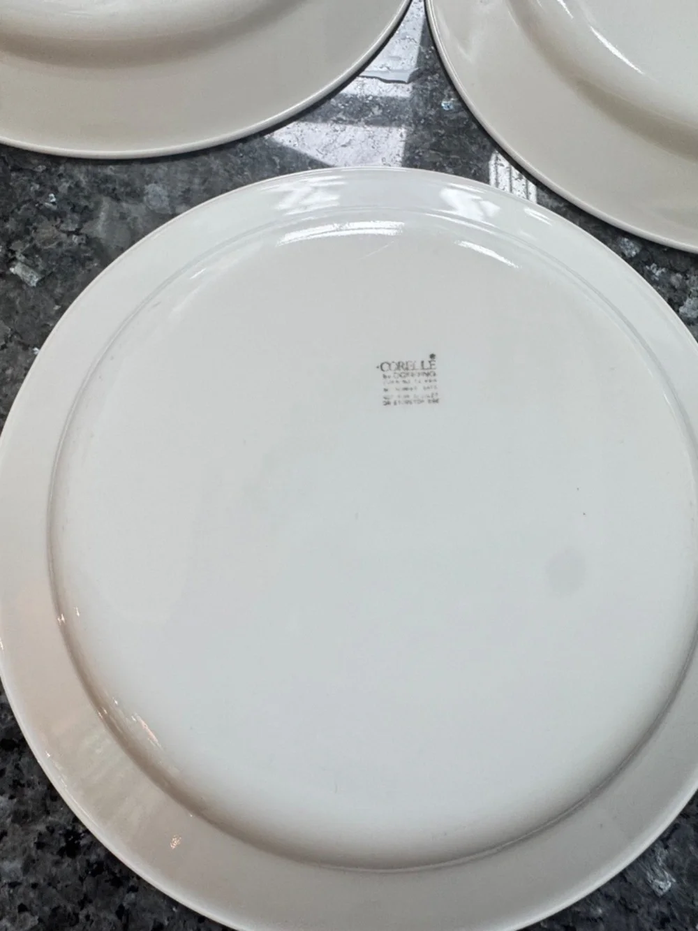 Vintage Corelle by Corning PEACH FLORAL 10 1/4” Dinner Plates Set of 3